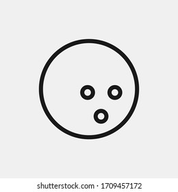 Bowling ball icon isolated on background. Bowling symbol modern, simple, vector, icon for website design, mobile app, ui. Vector Illustration