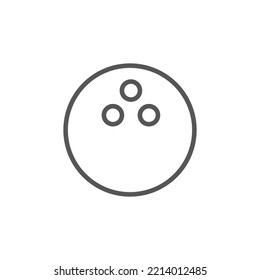 Bowling ball icon isolated on white background. Sport equipment. Vector Illustration