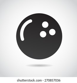 Bowling ball icon isolated on white background. Vector art.