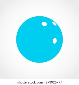 Bowling Ball Icon Isolated on White Background