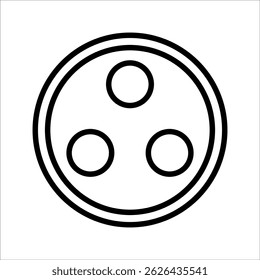 Bowling ball icon. Bowling ball isolated icon. Bowling ball symbol. Black vector illustration.