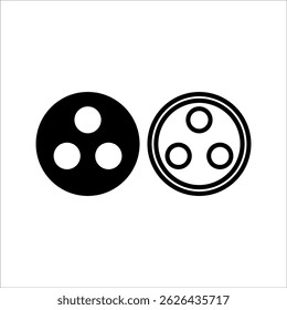Bowling ball icon. Bowling ball isolated icon. Bowling ball symbol. Black vector illustration.