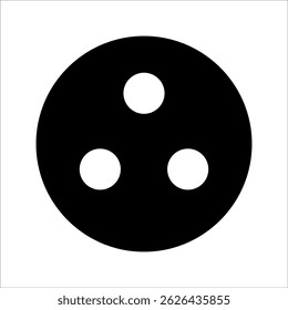 Bowling ball icon. Bowling ball isolated icon. Bowling ball symbol. Black vector illustration.