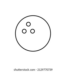Bowling ball icon in line style