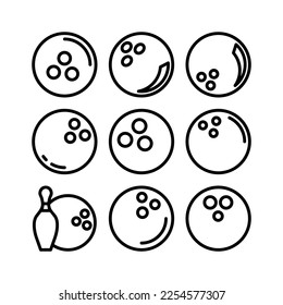 bowling ball icon or logo isolated sign symbol vector illustration - high quality black style vector icons