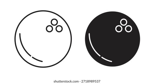 Bowling ball icon for mobile app, editable designs