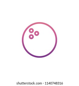 bowling ball icon in Nolan style