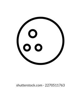 bowling ball icon outline, round shape.