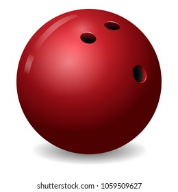 Bowling ball icon. Realistic illustration of bowling ball vector icon for web