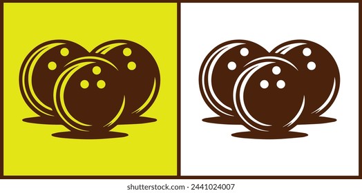 bowling ball icon set bowling ball symbol collection Vector illustration