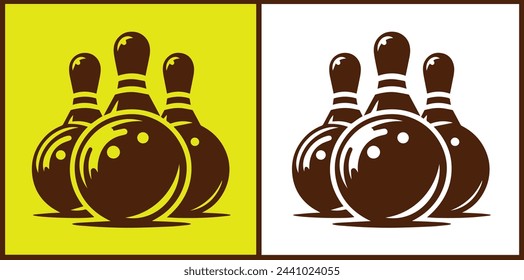 bowling ball icon set bowling ball symbol collection Vector illustration