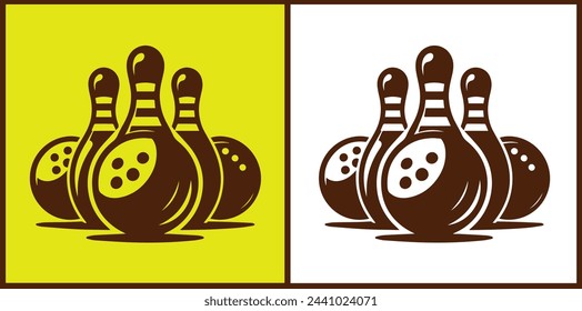 bowling ball icon set bowling ball symbol collection Vector illustration