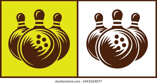 bowling ball icon set bowling ball symbol collection Vector illustration