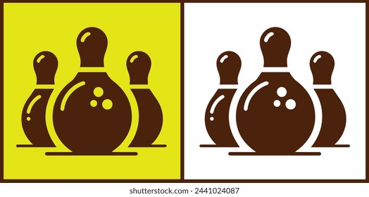 bowling ball icon set bowling ball symbol collection Vector illustration