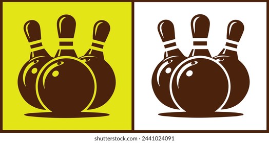 bowling ball icon set bowling ball symbol collection Vector illustration