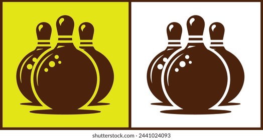 bowling ball icon set bowling ball symbol collection Vector illustration