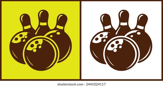 bowling ball icon set bowling ball symbol collection Vector illustration