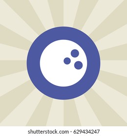 bowling ball icon. sign design. background