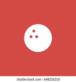 bowling ball icon. sign design. red background