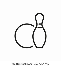 bowling ball icon sign vector