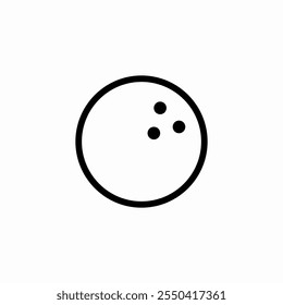 bowling ball icon sign vector