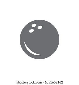 Bowling ball icon. Simple element illustration. Bowling ball symbol design template. Can be used for web and mobile on white background
