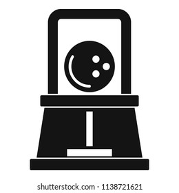Bowling ball icon. Simple illustration of bowling ball vector icon for web design isolated on white background