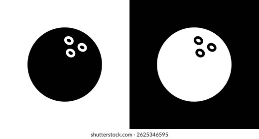 Bowling ball icon simple line vector. Symbol, logo.