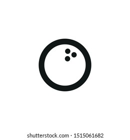 Bowling ball icon. Sport game symbol