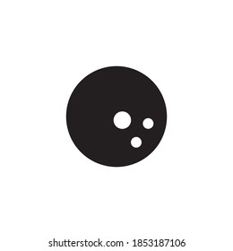 bowling ball icon symbol sign, vector.