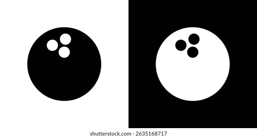 Bowling ball icon symbols. Vector illustration.