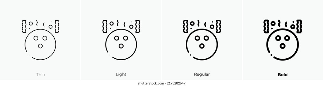 bowling ball icon. Thin, Light Regular And Bold style design isolated on white background