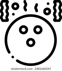 bowling ball icon. Thin Linear Style Design Isolated On White Background