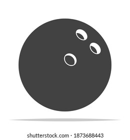 Bowlingball-Symbol, transparenter Vektorgrafik einzeln
