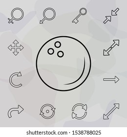bowling ball icon. Universal set of web for website design and development, app development