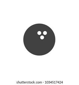 bowling ball icon vector