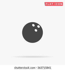 Bowling Ball Icon Vector. 