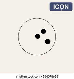 bowling ball icon vector