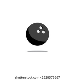 Bowling Ball Icon Vector Black Silhouette