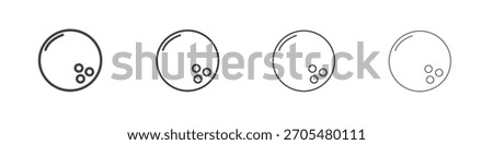 Bowling ball icon vector collection, illustration logo template in trendy thin line editable strokes style.