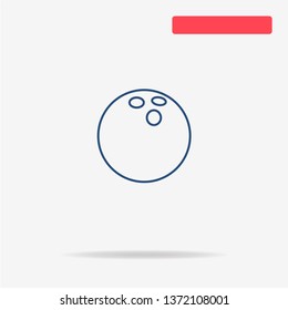 Bowling ball icon. Vector concept illustration for design.