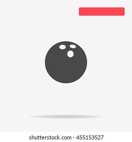 Bowling ball icon. Vector concept illustration for design.