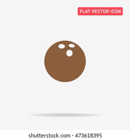 Bowling ball icon. Vector concept illustration for design.