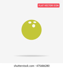 Bowling ball icon. Vector concept illustration for design.