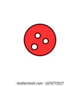 Design-Vorlage für Bowlingball-Vektorillustration