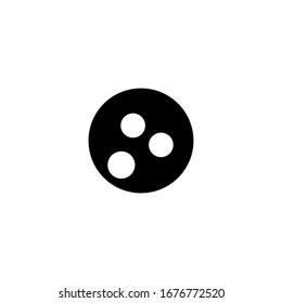 Bowling ball icon vector desigm template