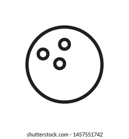 Bowling ball icon vector. Bowling game sign icon. Flat design style on white background.