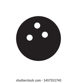 Bowling ball icon vector. Bowling game sign icon. Flat design style on white background.
