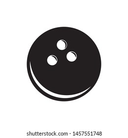 Bowling ball icon vector. Bowling game sign icon. Flat design style on white background.