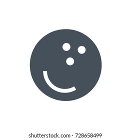 bowling ball icon vector. bowling ball glyph style design